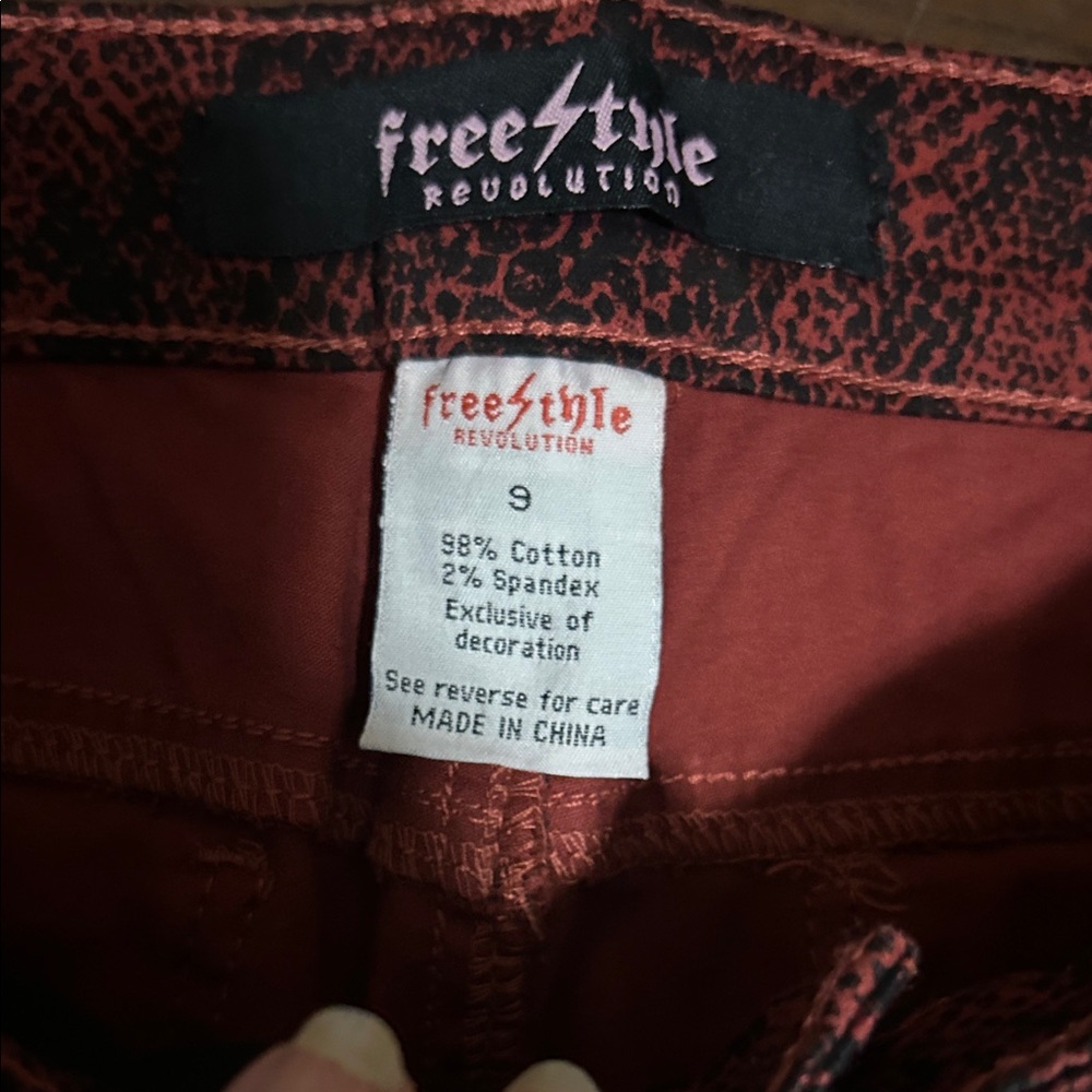 Revolution Red Patterned Pants - Picture 2 of 3
